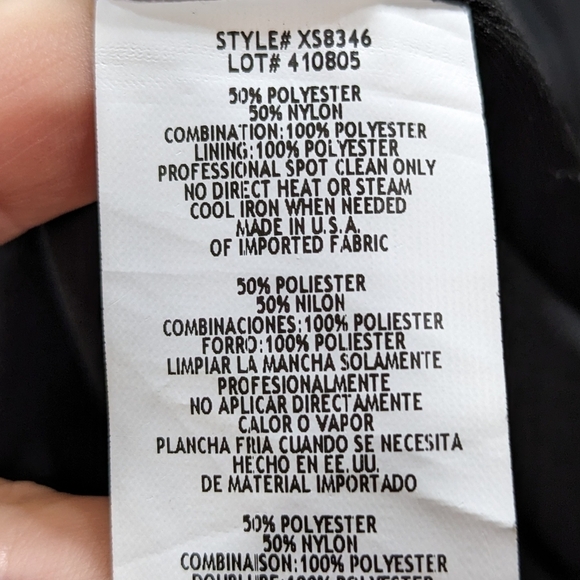 Xscape black tan sequin & chiffon maxi dress gown 14 - Picture 11 of 11